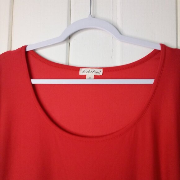 Derek Heart Dress Women 3X Short Sleeve Soft Stretch Red - Picture 6 of 15